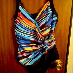 Colorful Striped Swimsuit